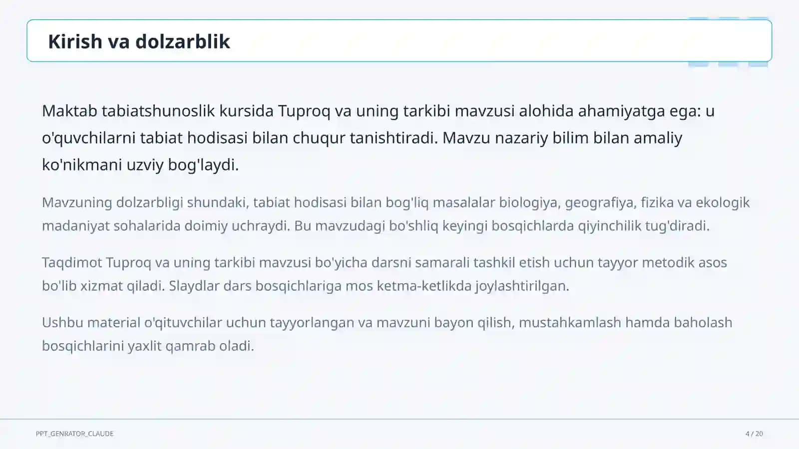 Tuproq va uning tarkibi (2-sinf) 4