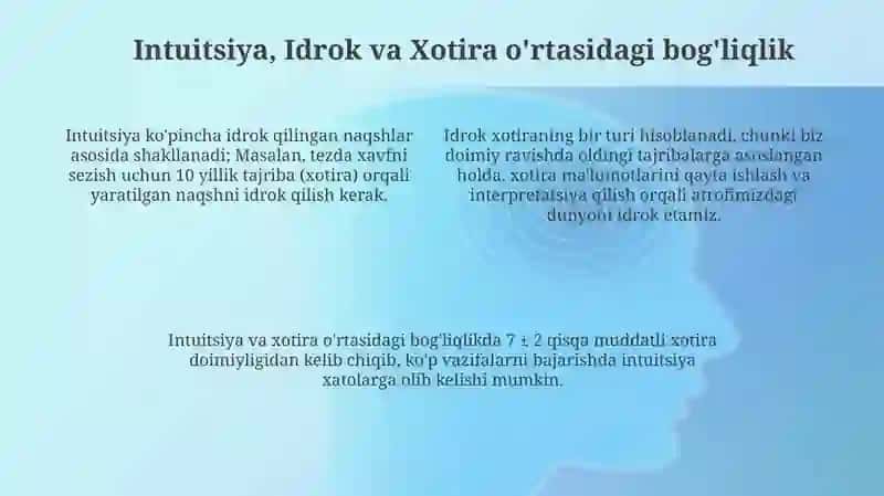 Sezgi idrok va xotira 4
