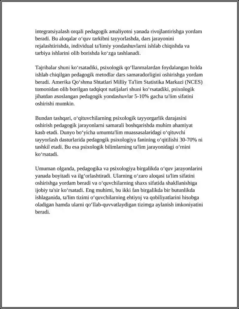 PEDAGOGIKANING BOSHQA FANLAR BILAN ALOQASI 4