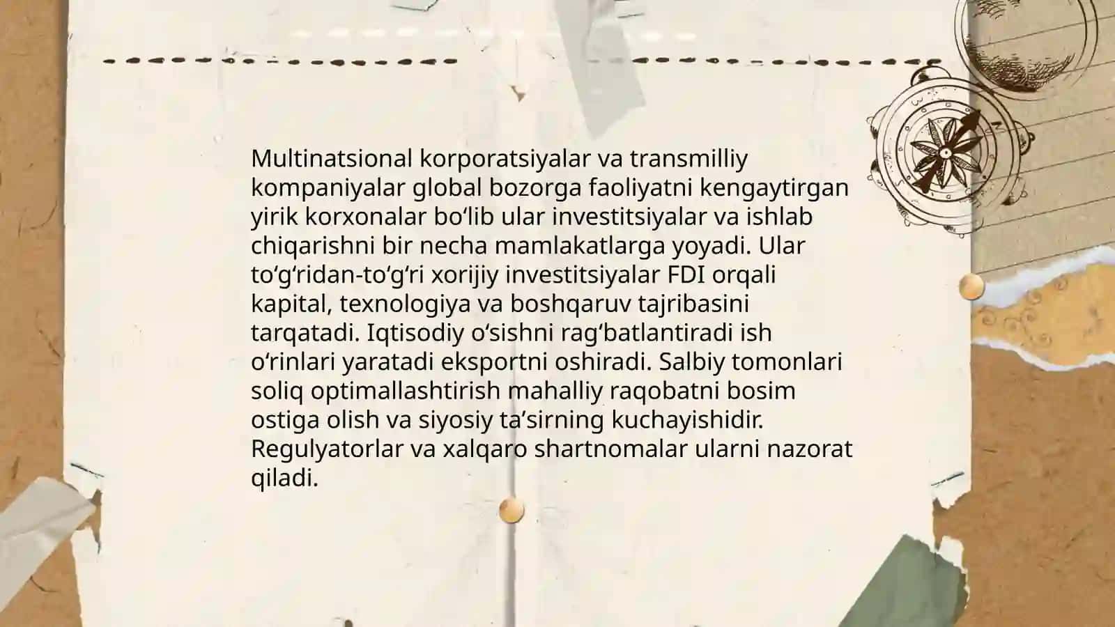 Globallashuv jarayonini haratlantiruvchi kuchlar 4