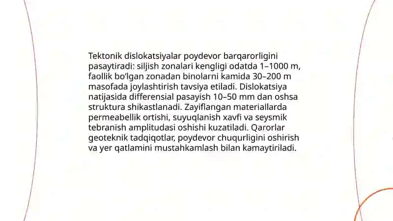 Muhandislik geologiyasi va tektonika bilan bog’liqligi 4