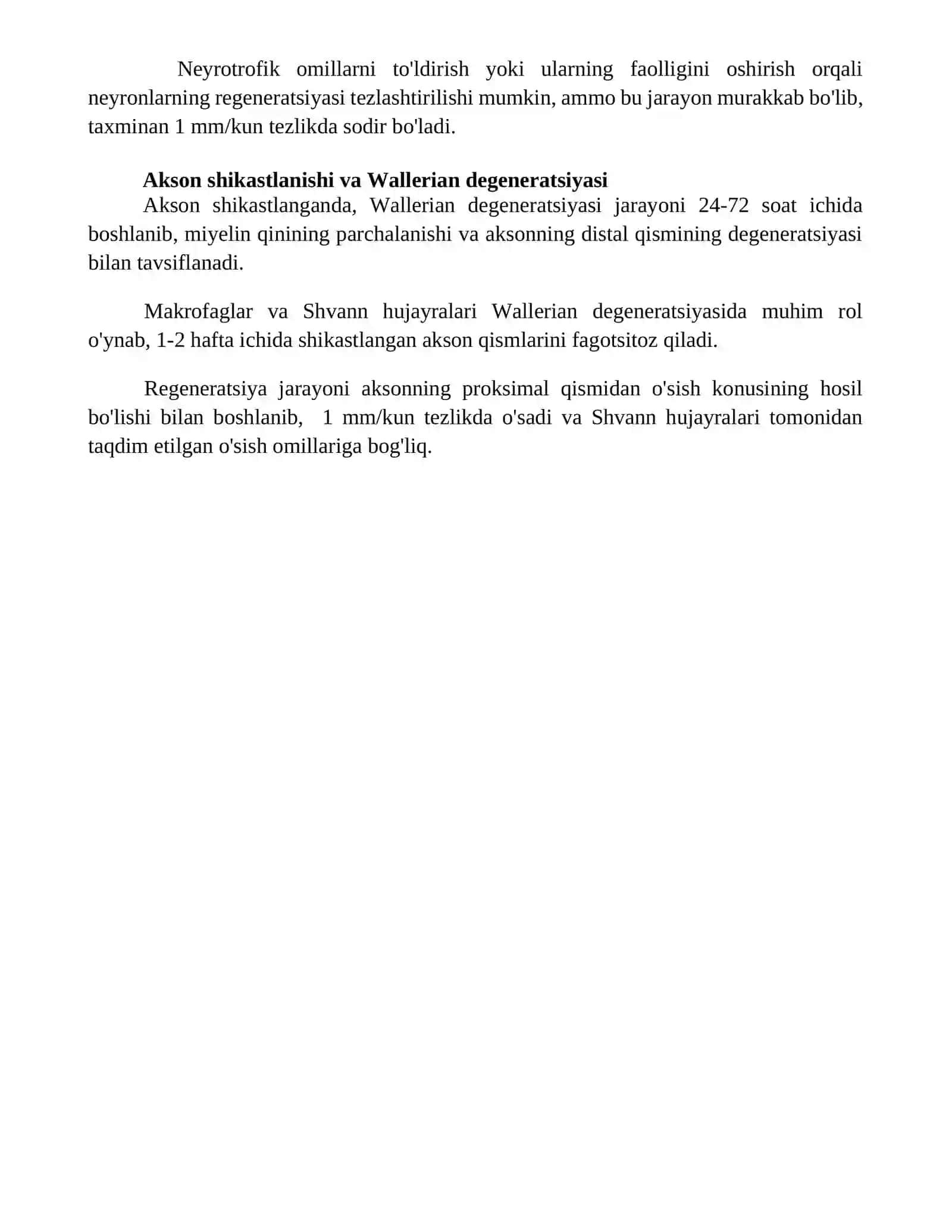 Nerv toʻqimasining denegeratsiyasi va renegeratsiyasi mexanizimlari 4
