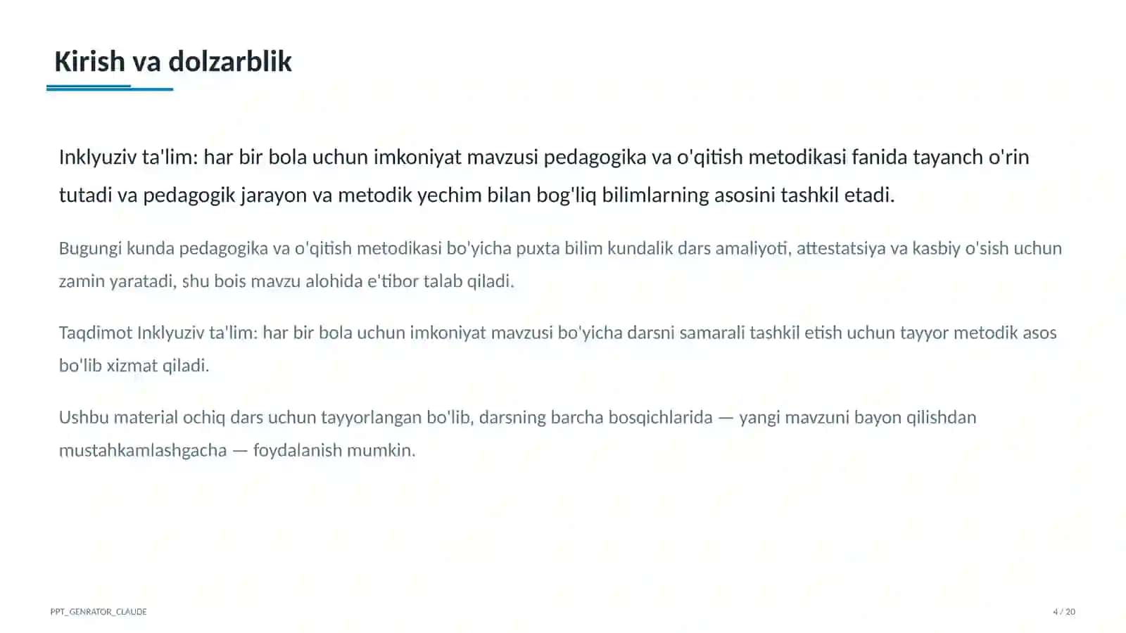 Inklyuziv ta'lim: har bir bola uchun imkoniyat 4