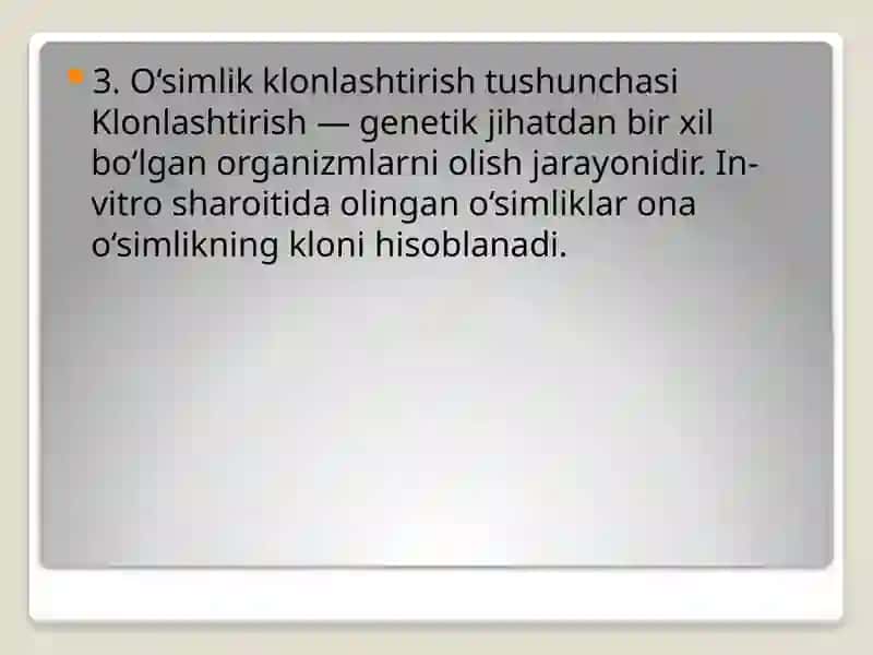 In-vitro sharoitida o‘simliklarni ko‘paytirish texnologiyasi (klonlashtirish) 4