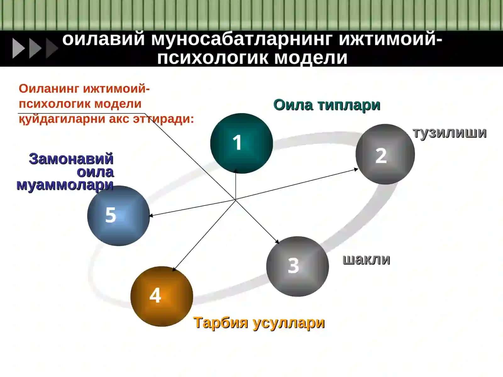 Оила психологияси ва замонавий оиланинг тузилиши, унинг функциялари 4