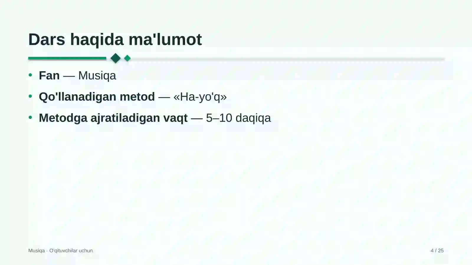 musiqa darslarida ha yo'q metodidan foydalanish 1752 4