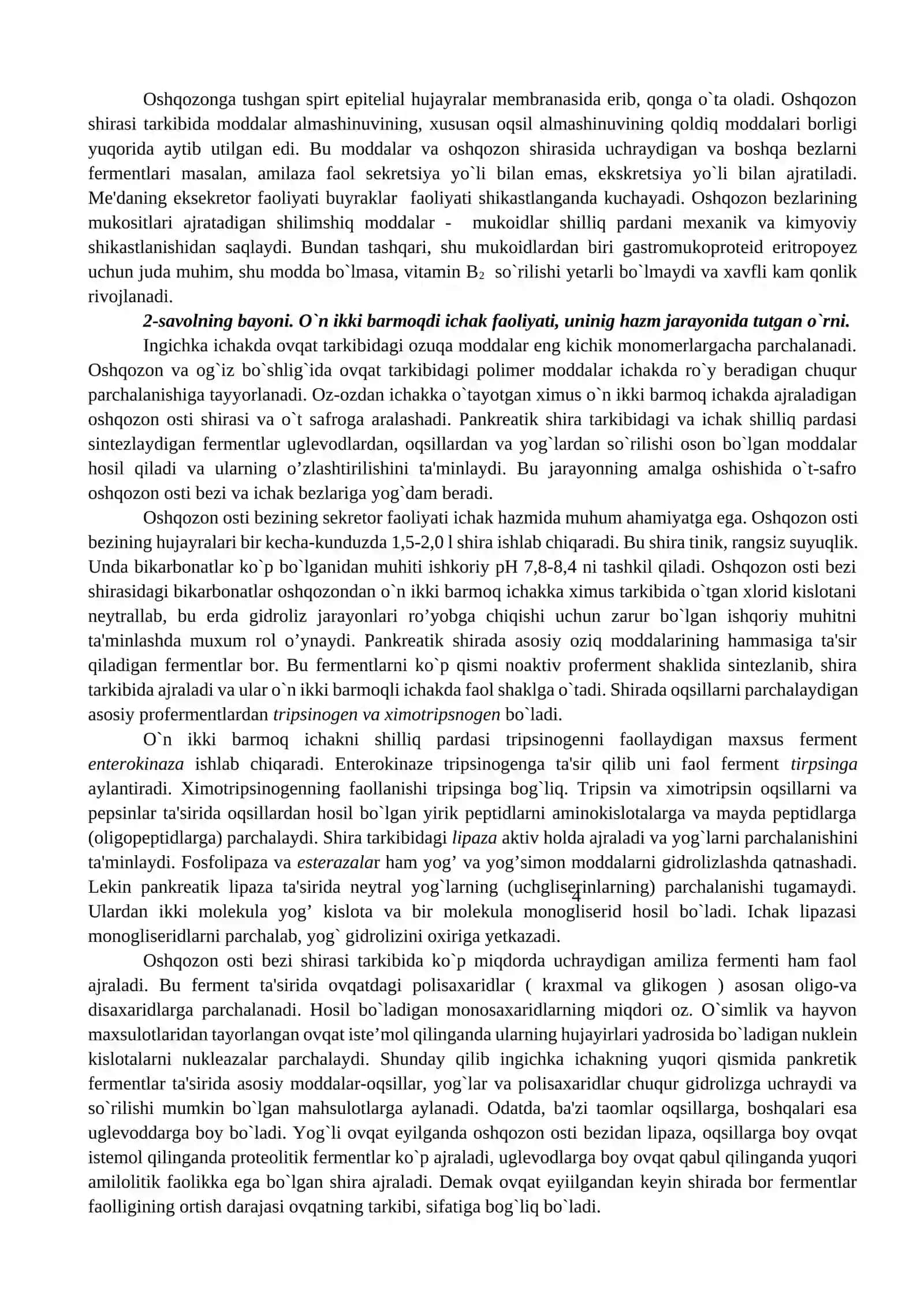 OVQAT HAZM QILISH FIZIOLOGIYASI 4