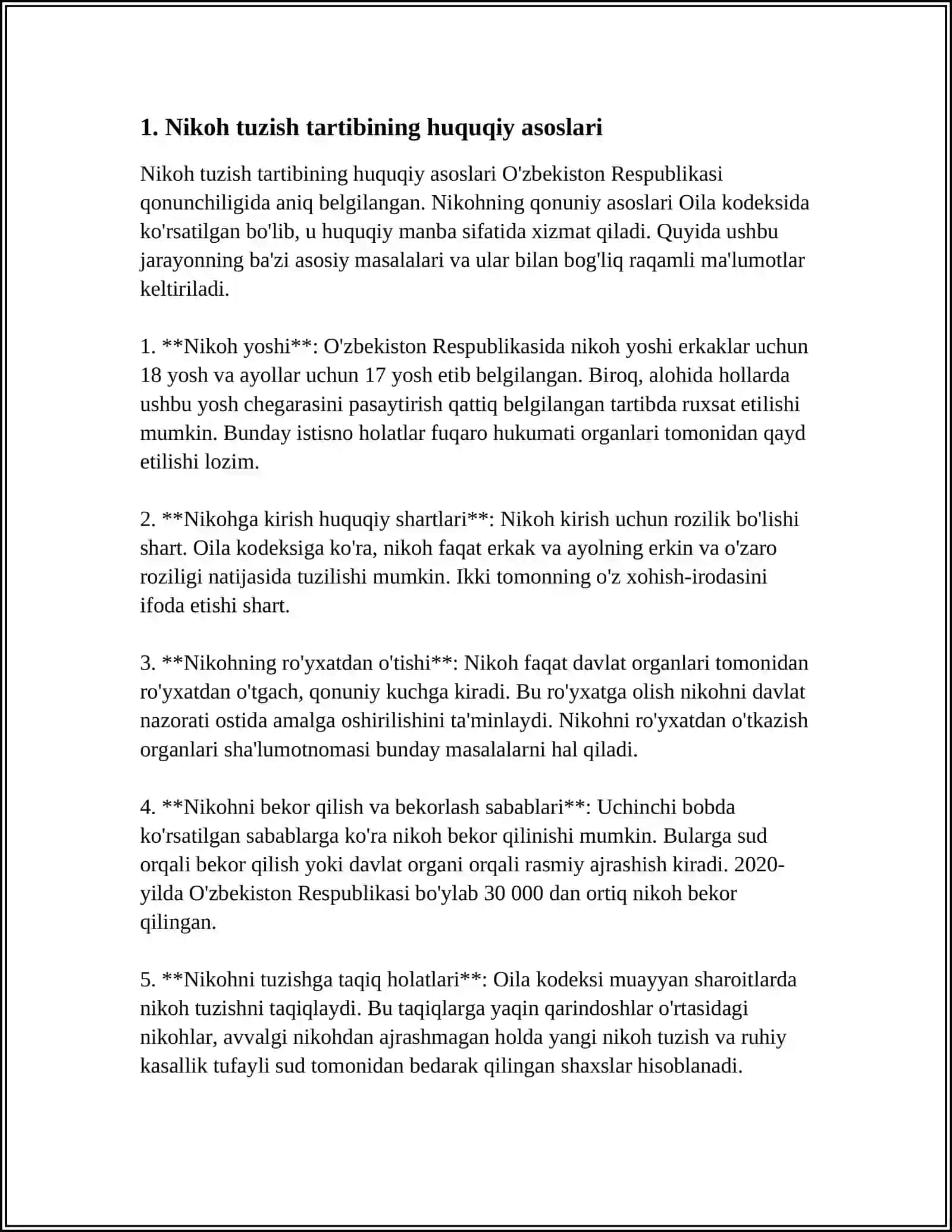 NIKOH TUZISH TARTIBI VA SHARTLARI 4