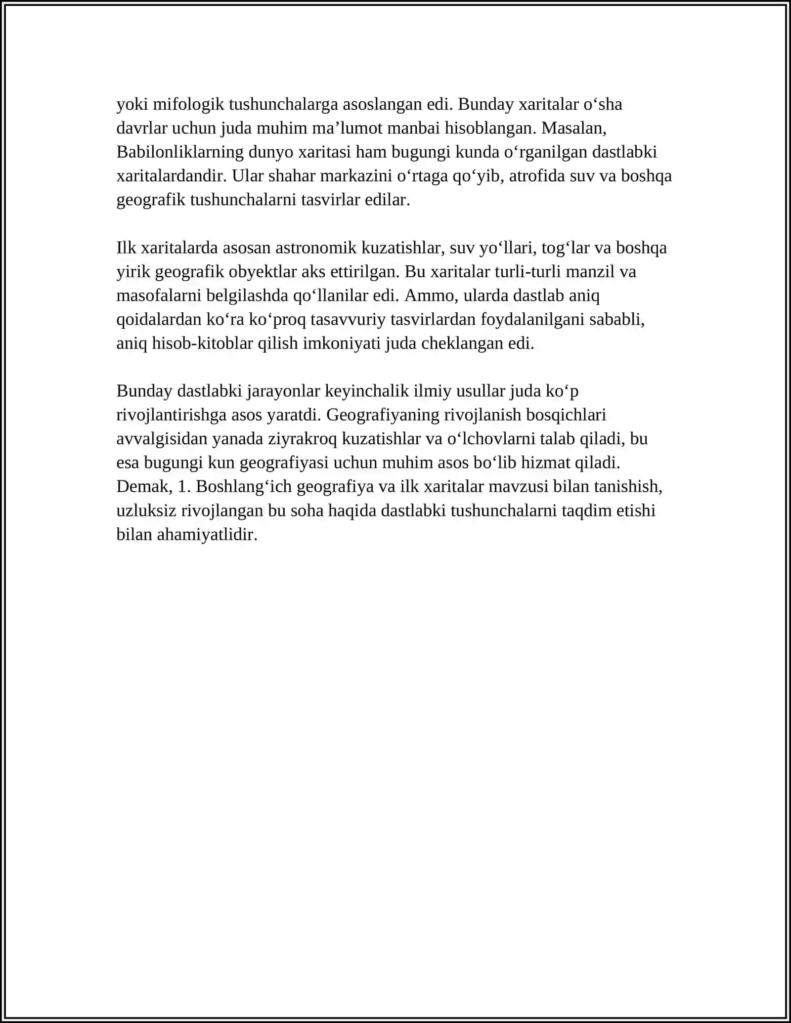 TAQDIMOT. GEOGRAFIYANING RIVOJLANISHBOSQICHLARI 4