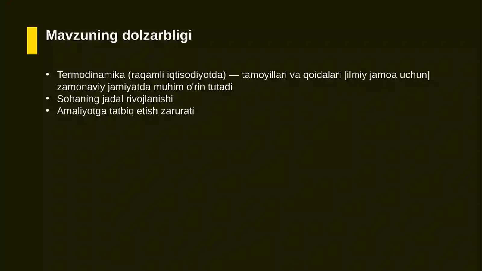 Termodinamika (raqamli iqtisodiyotda) — tamoyillari va qoidalari [ilmiy jamoa uchun] 4