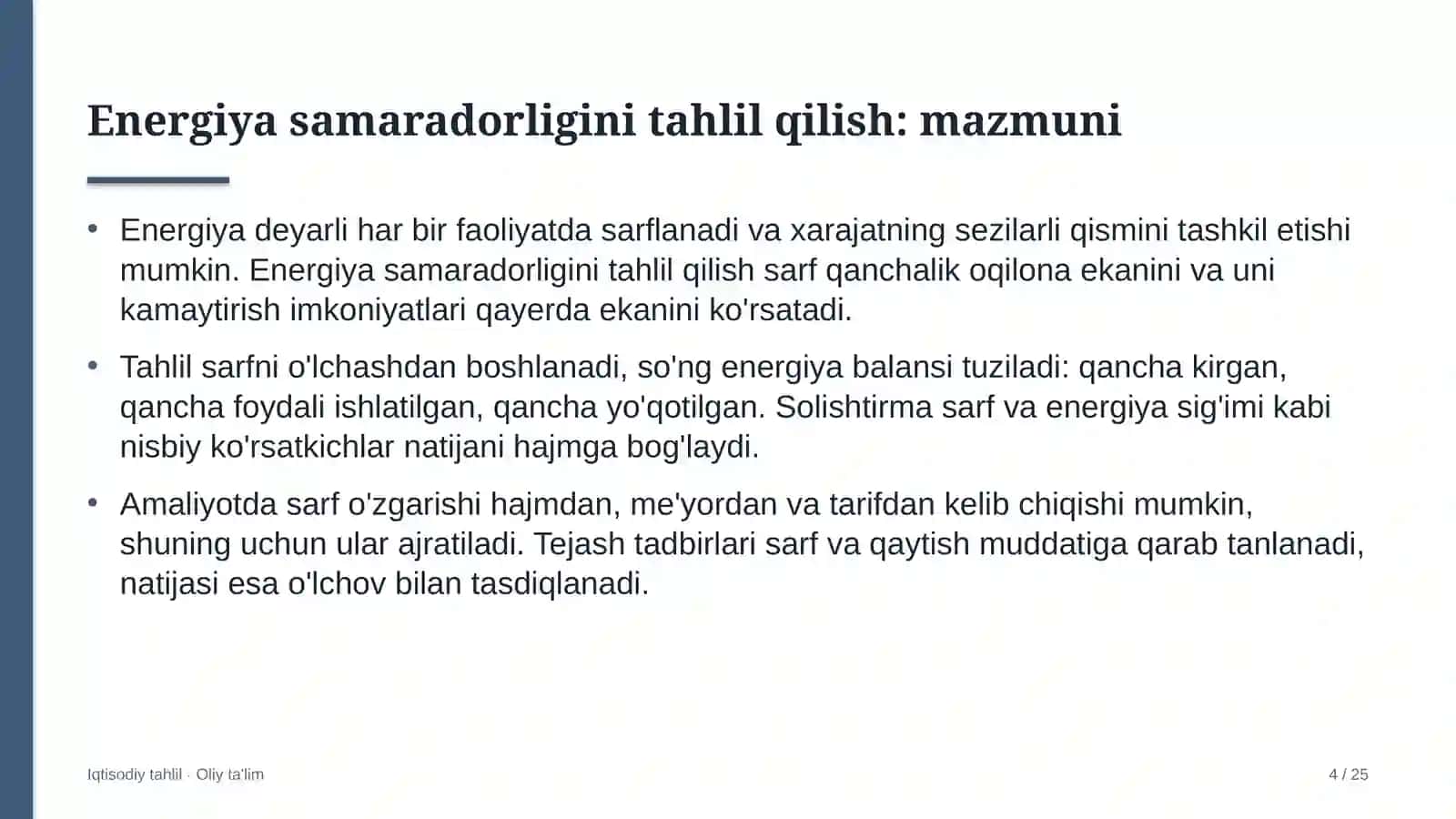 Dehqon xo'jaliklarida energiya samaradorligini tahlil qilish 4