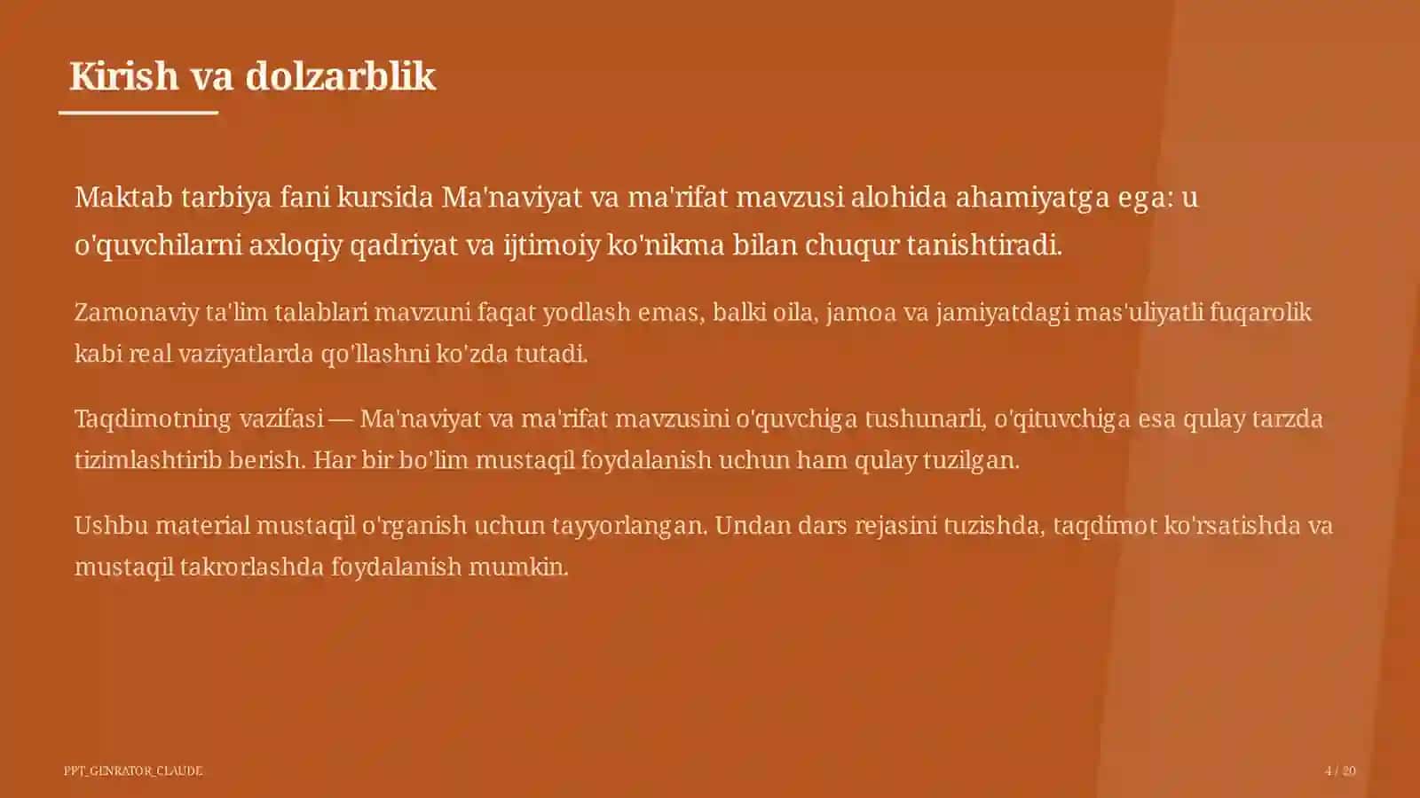 Ma'naviyat va ma'rifat (10-sinf) 4