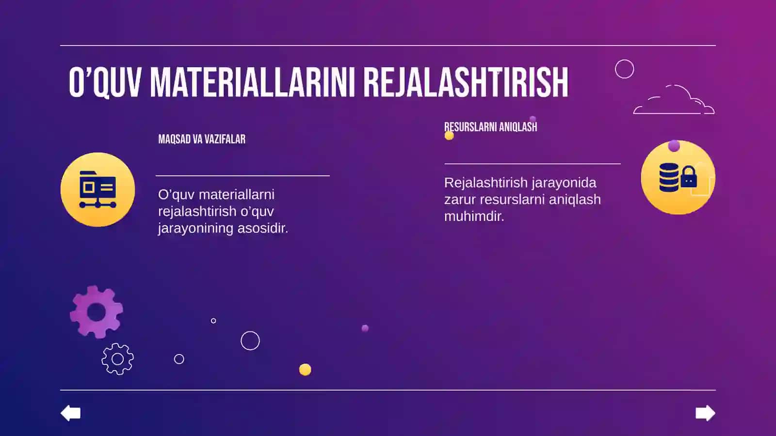 O’QUV MATERIALLARINI REJALASHTIRISH 4