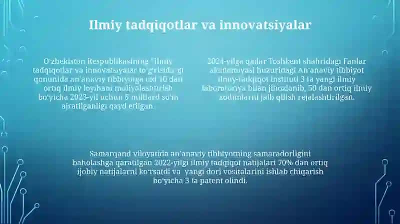 Oʻzbekiston Respublikasi xalq tabobatiga tegishli qonun va qarorlar 4