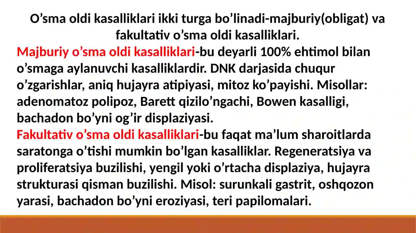 O'sma oldi kasalliklari va o'smalar 4