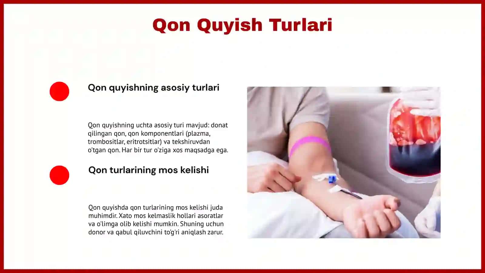 Qon quyish turlari va usullari. Sitratli zaharlanish: sabablari klinikasi va tashxisi, birinchi yordam 4