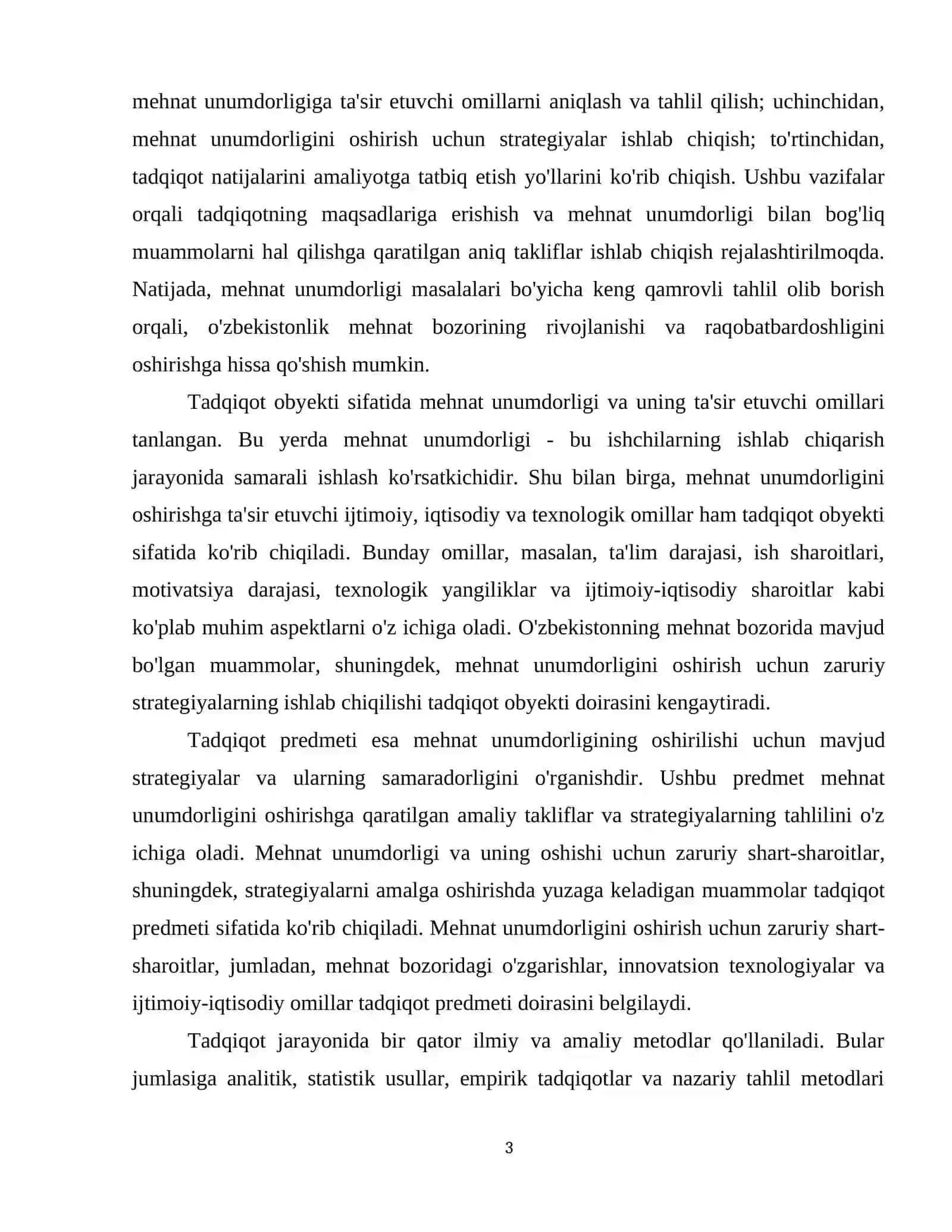 Mehnat unumdorligi va uning omilli tahlili 4