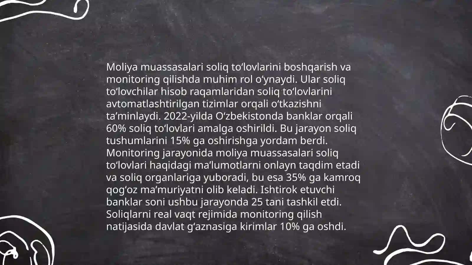 Soliq xizmat organlarini moliya muassasalari bilan oʻzaro munosabatlari 4
