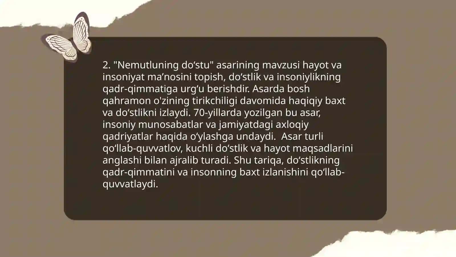 Nemutluning doʻstu 4