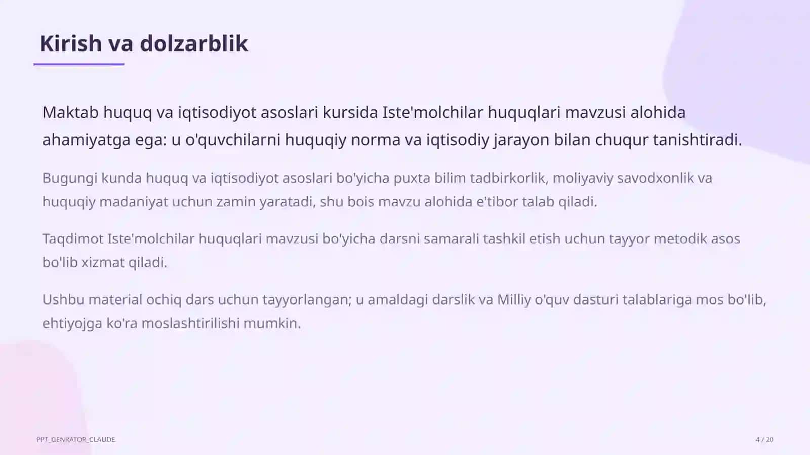 Iste'molchilar huquqlari (10-sinf) 4