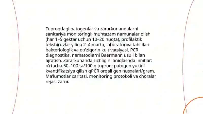 Tuproqni sanitariya tomonidan quriqlash. Tuproqni sog'lomlashtrish yo'llari 4