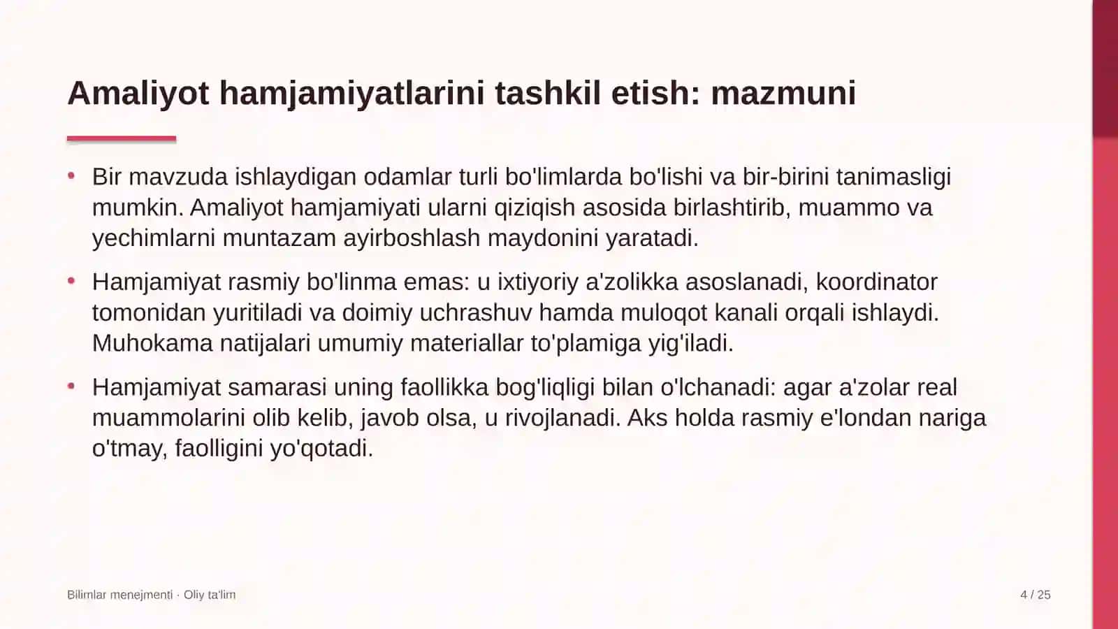 tovar xomashyo birjasida amaliyot hamjamiyatlarini tashkil etish 5854 4