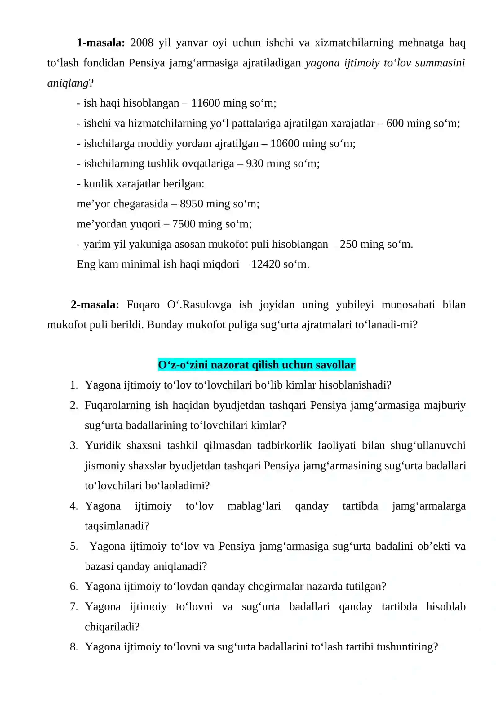 Yagona ijtimoiy to‘lov va pensiya jamg‘armasiga sug‘urta badallari 4