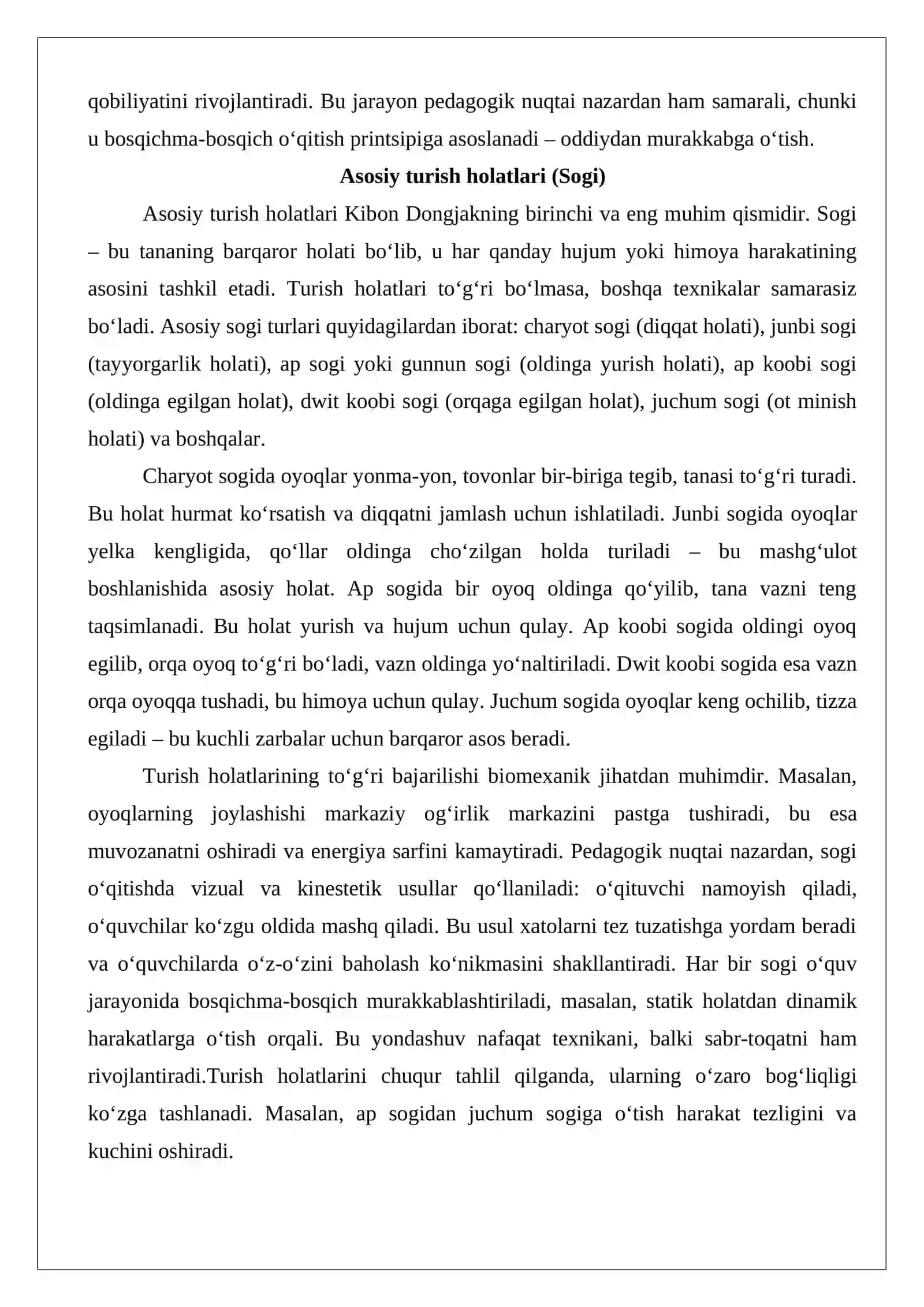 Kibon Dongjak (Asosiy harakatlar) 4