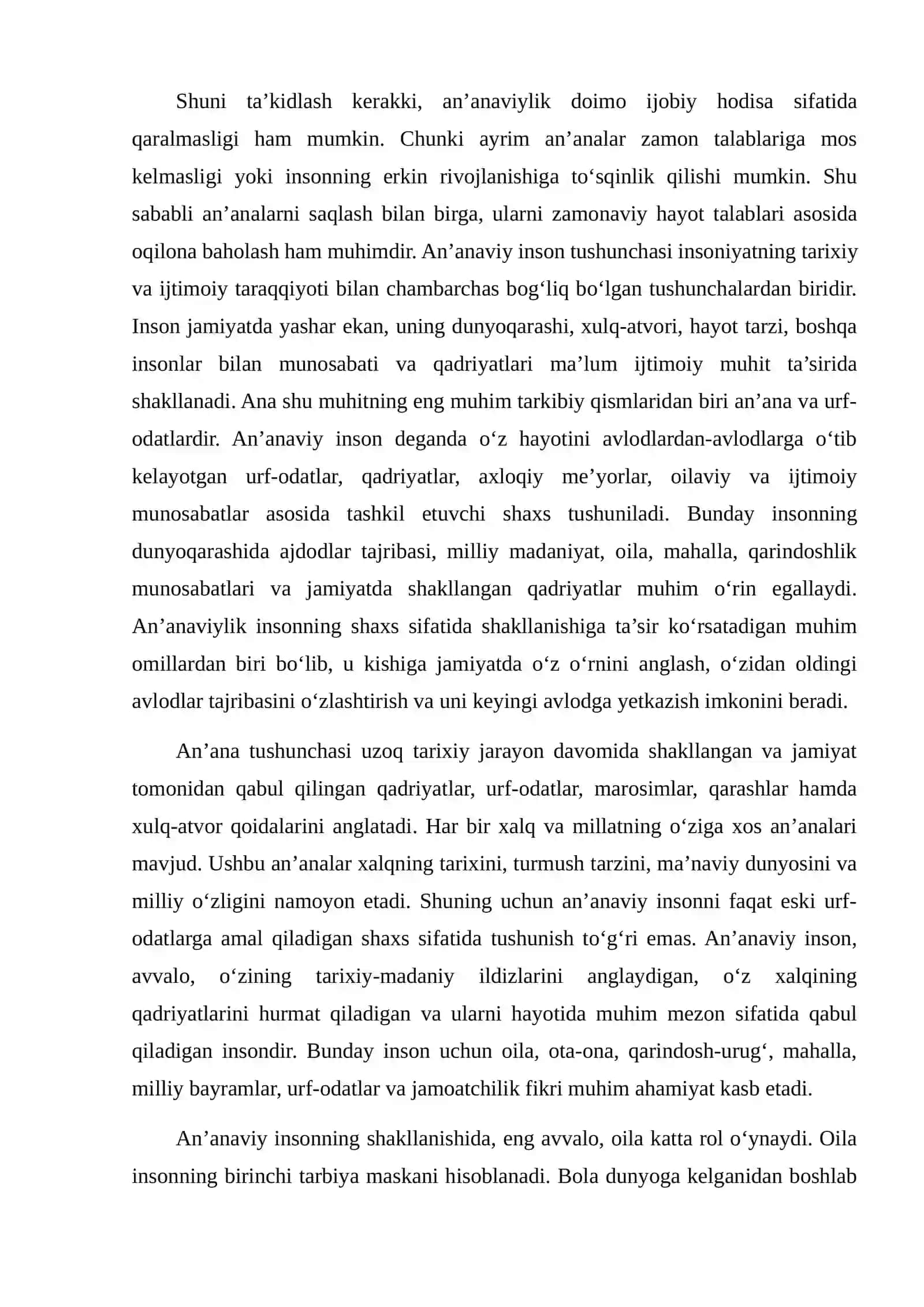 An’anaviy va diniy insonni qiyosiy tavsiflash 4