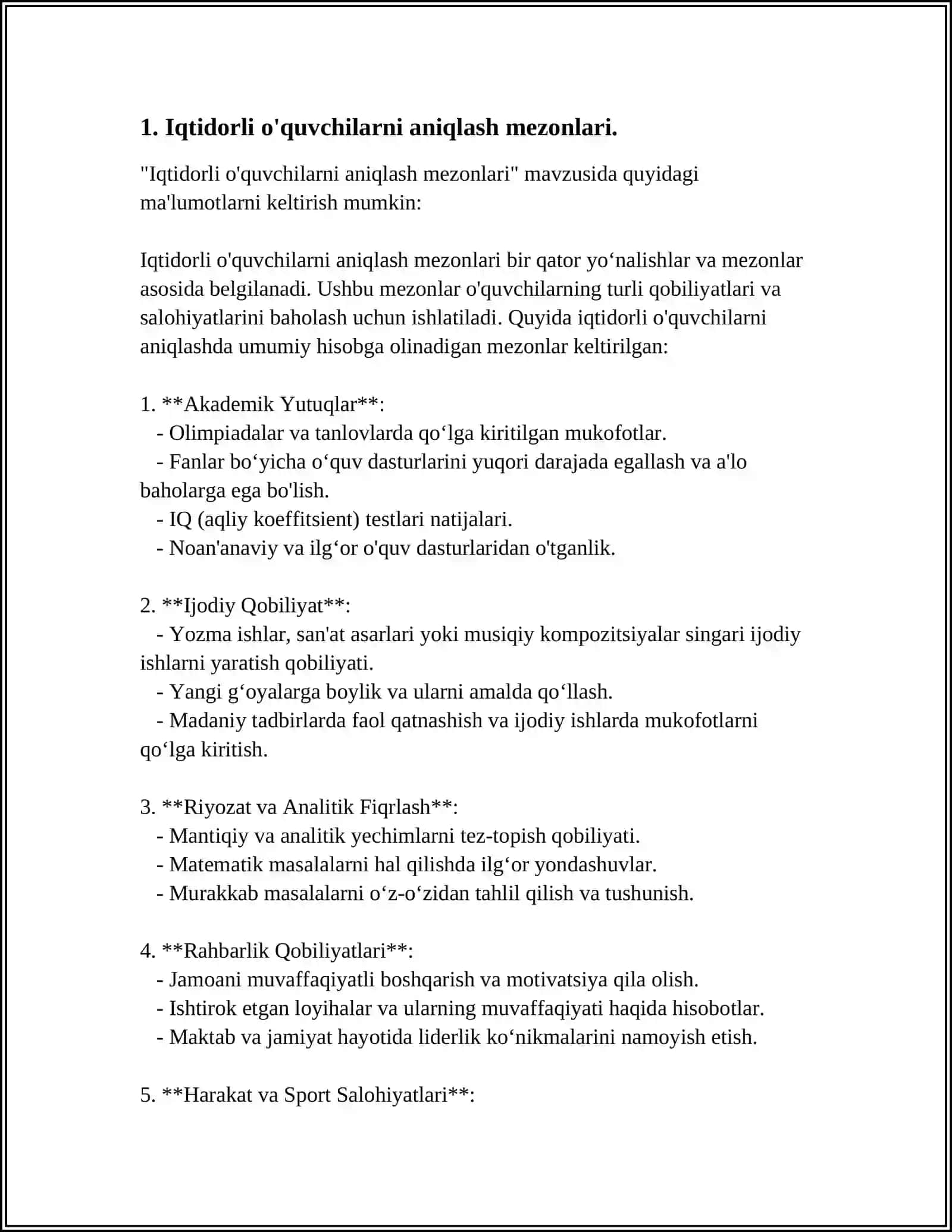 BOSHLANGʻICH SINFDA MATEMATIKADAN IQTIDORLI ŎQUVCHILAR BILAN ISHLASH 2-SINF MISOLIDA 4