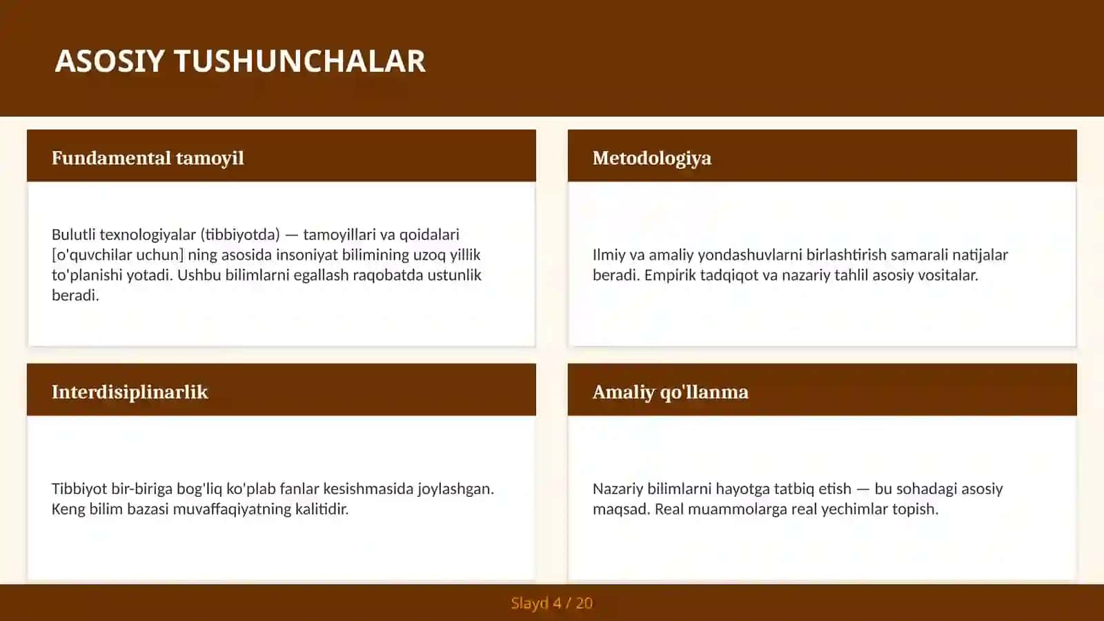 BULUTLI TEXNOLOGIYALAR (TIBBIYOTDA) — TAMOYILLARI VA QOIDALARI [O'QUVCHILAR UCHUN] 4
