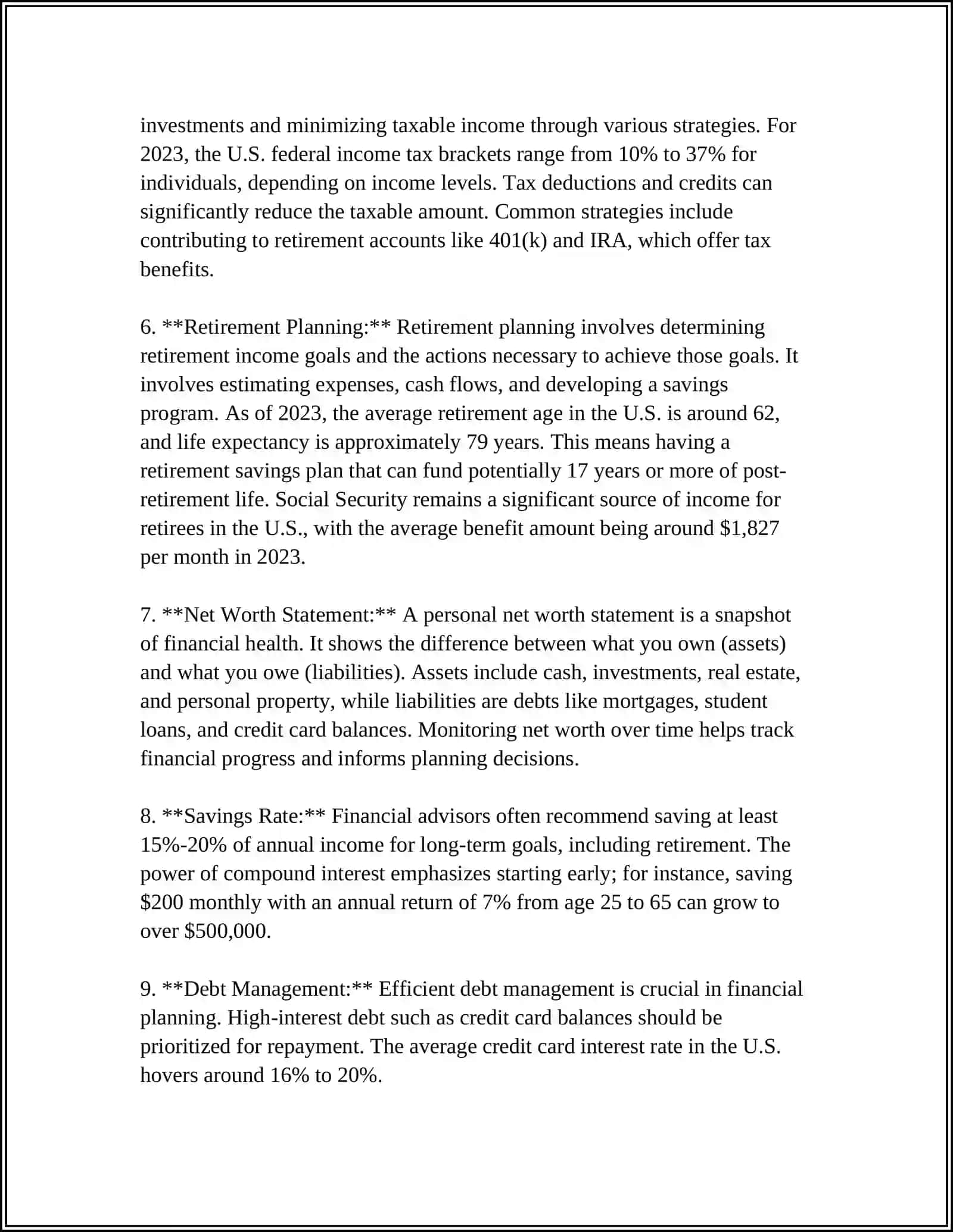 FINANCIAL PLANNING 4