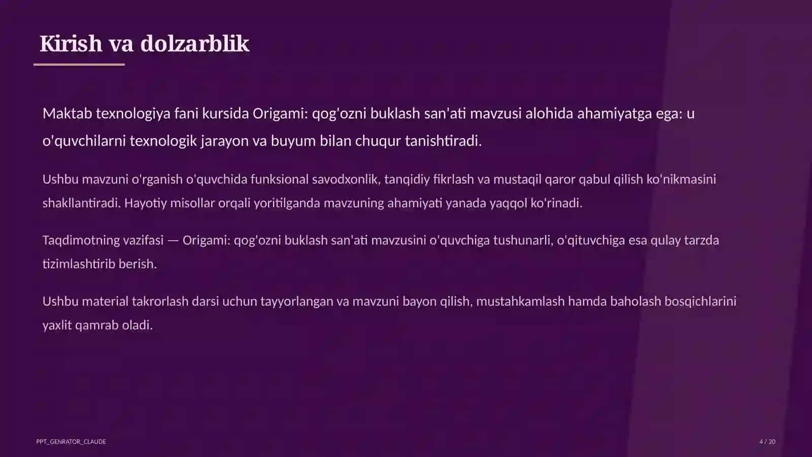 Origami: qog'ozni buklash san'ati (2-sinf) 4