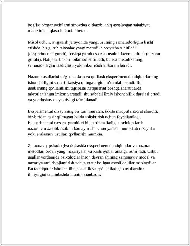 HOZIRGI ZAMON PSIXOLOGIYASINING TADQIQOT METODLARI 4