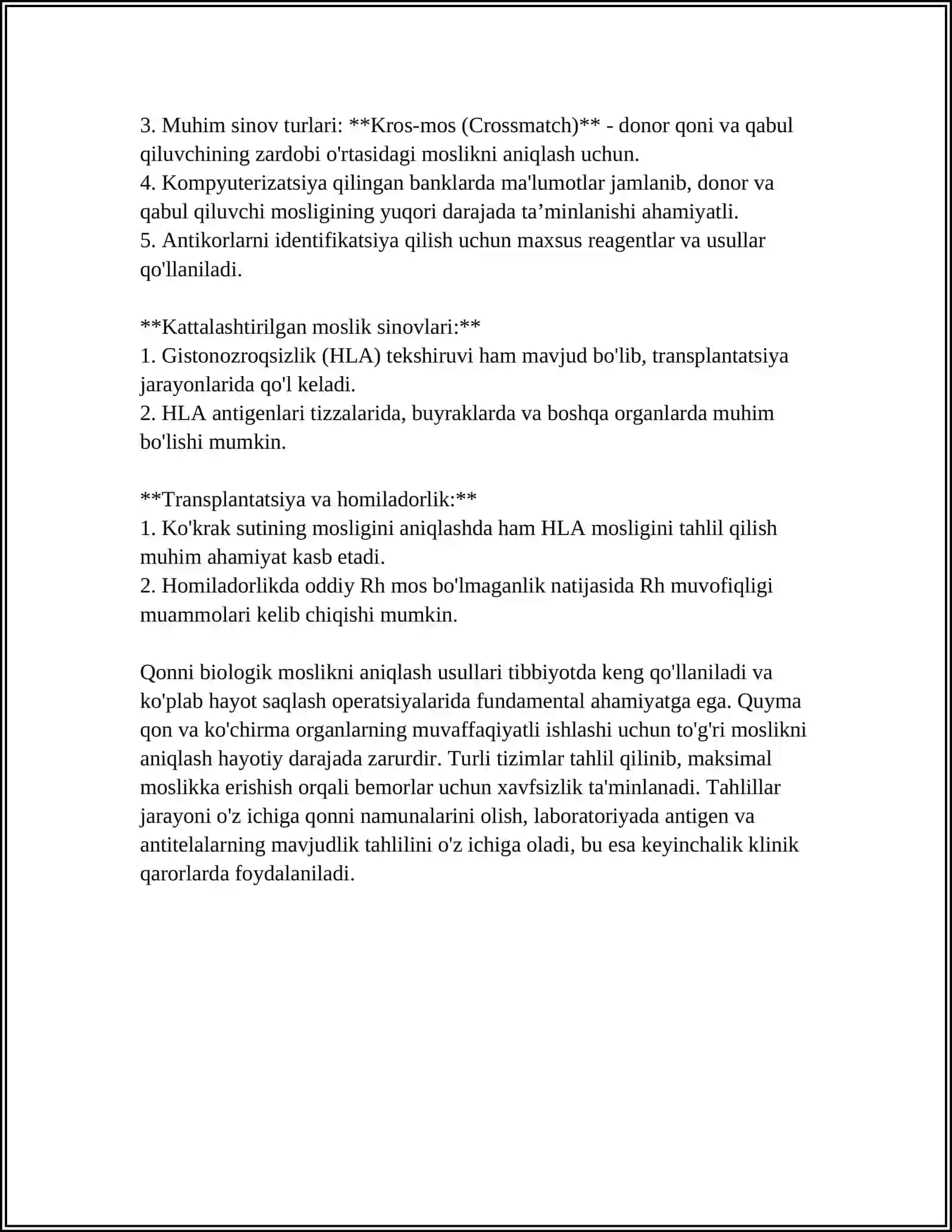 QONNI BIOLOGIK MOSLIGINI ANIQLASH TEXNIKASI 4