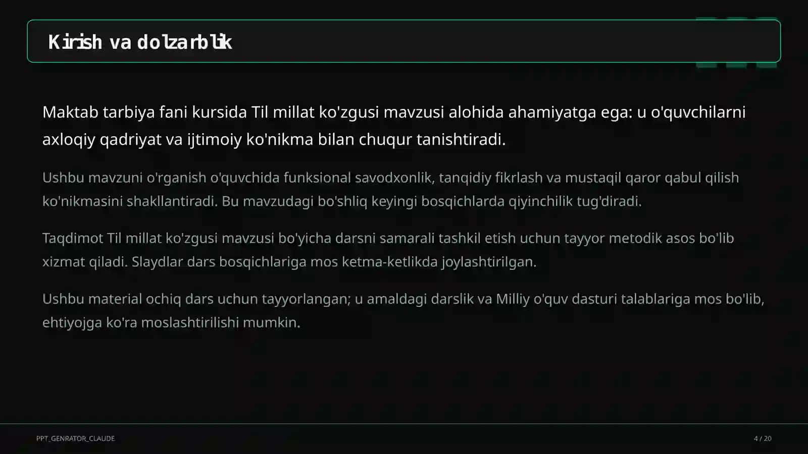 Til millat ko'zgusi (6-sinf) 4
