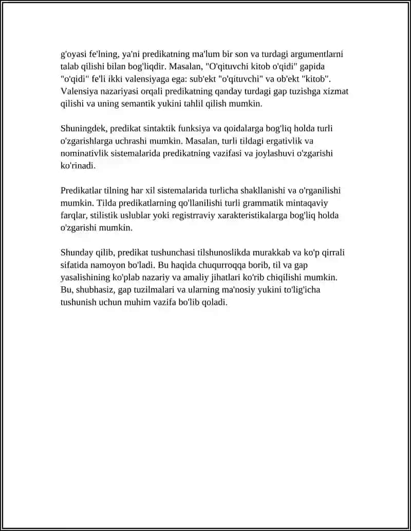 PREDIKAT TUSHUNCHASI 4