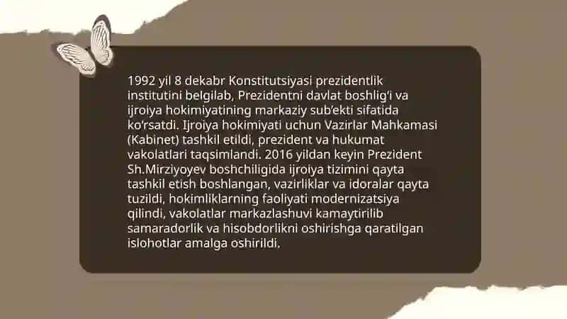 Mustaqillik yillarida davlat boshqaruv tizimida amalga oshirilgan islohotlar 4