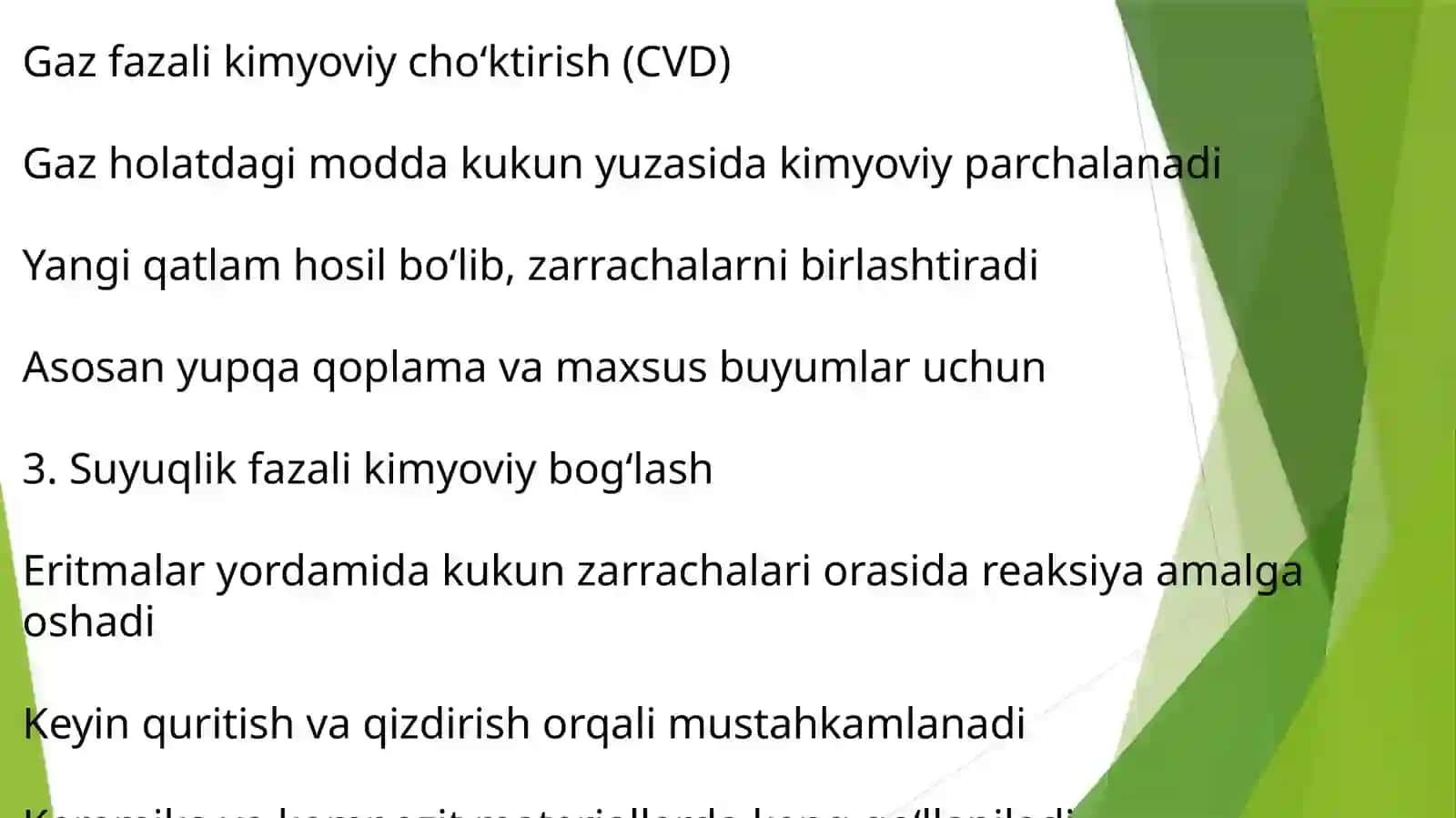 Kukundan mahsulotlar olishni kimyoviy usullari 4