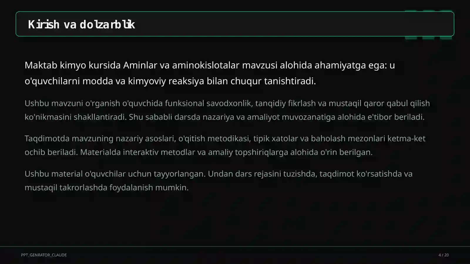 Aminlar va aminokislotalar (11-sinf) 4