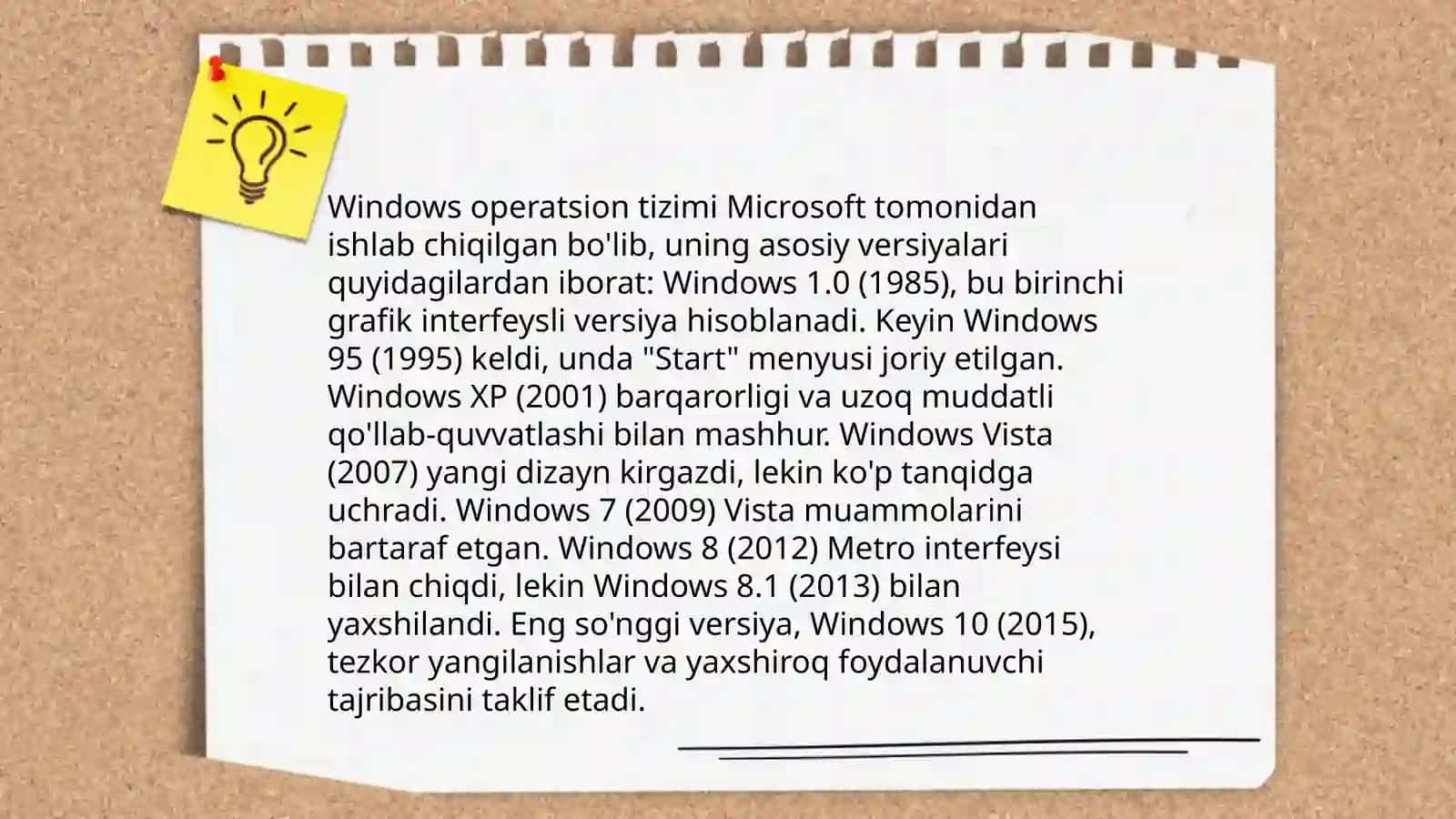 Windowsning asosiy oynalari 4