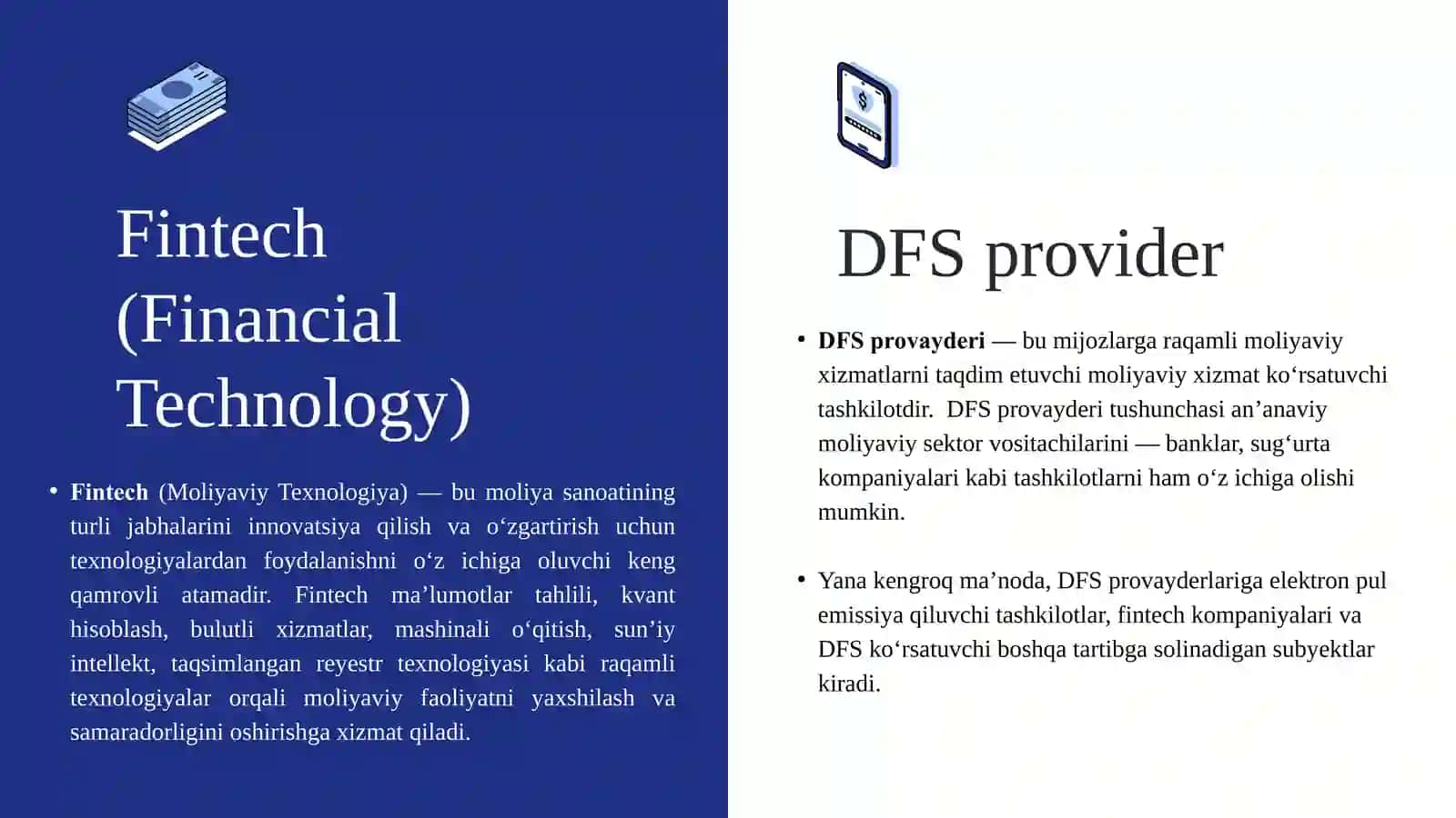 Raqamli moliyaviy xizmatlar (DFS) 4