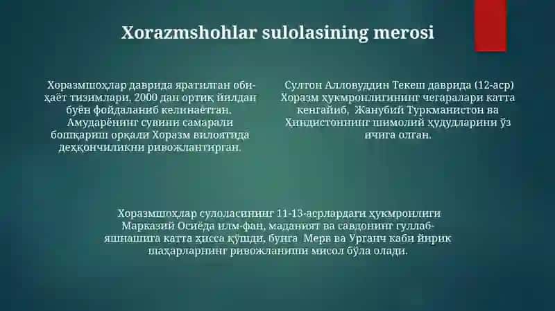 Xorazmshohlar Davlati 4