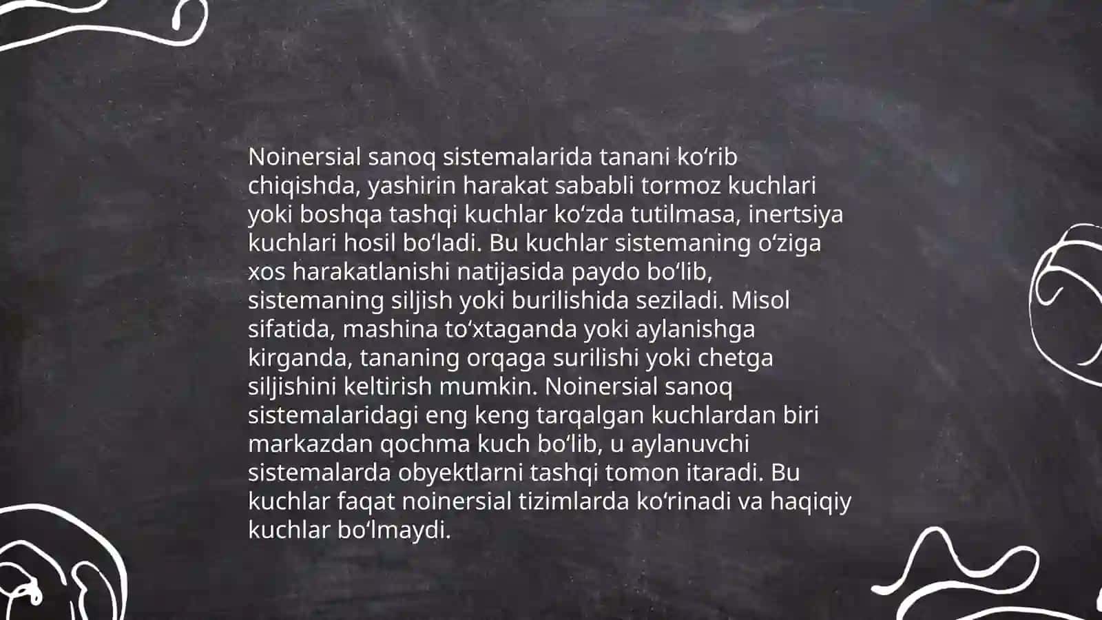 Noinersial sanoq sistemalaridagi harakat.Bernulli tenglamasi 4