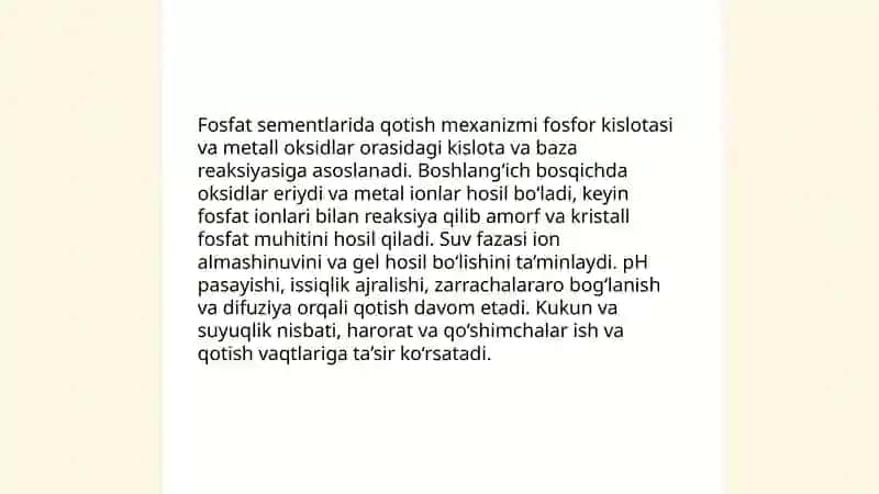 Fosfat asosli sementlar 4