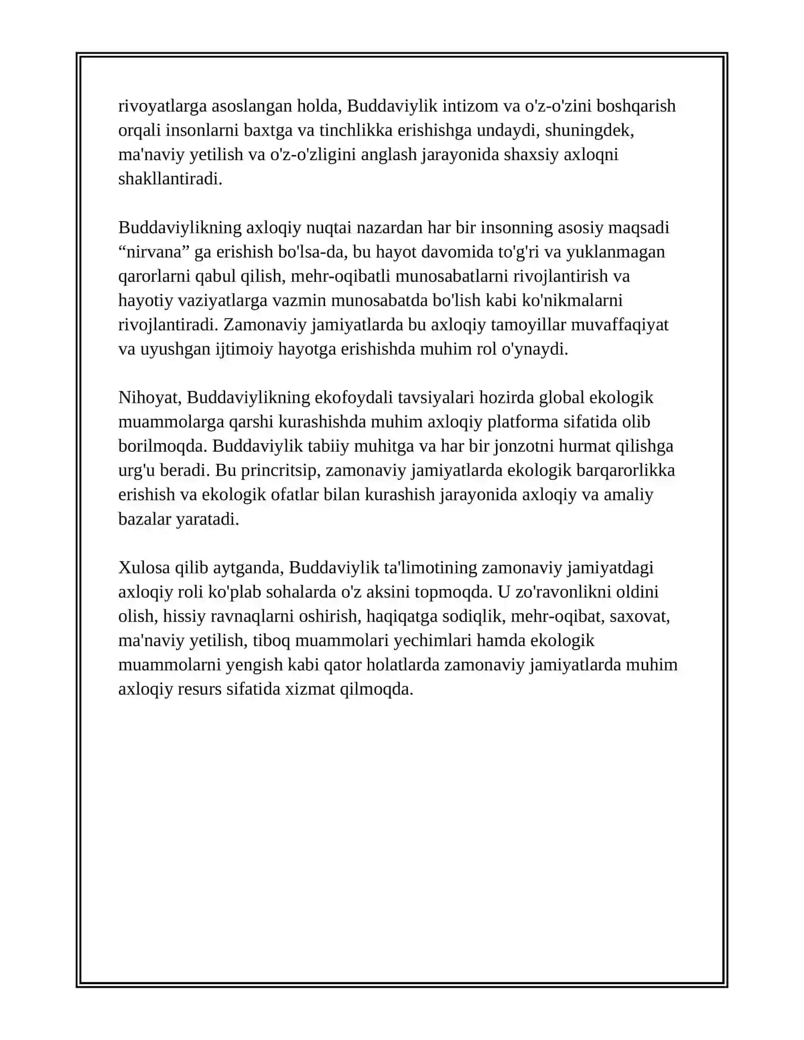 BUDDAVIYLIK TA'LIMOTING ZAMONAVIY SIVILIZATSIYADAGI OʻRNI VA AHAMIYATI 4