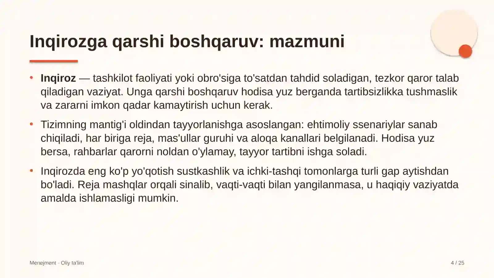 Yoga studiyalarida inqirozga qarshi boshqaruv 4