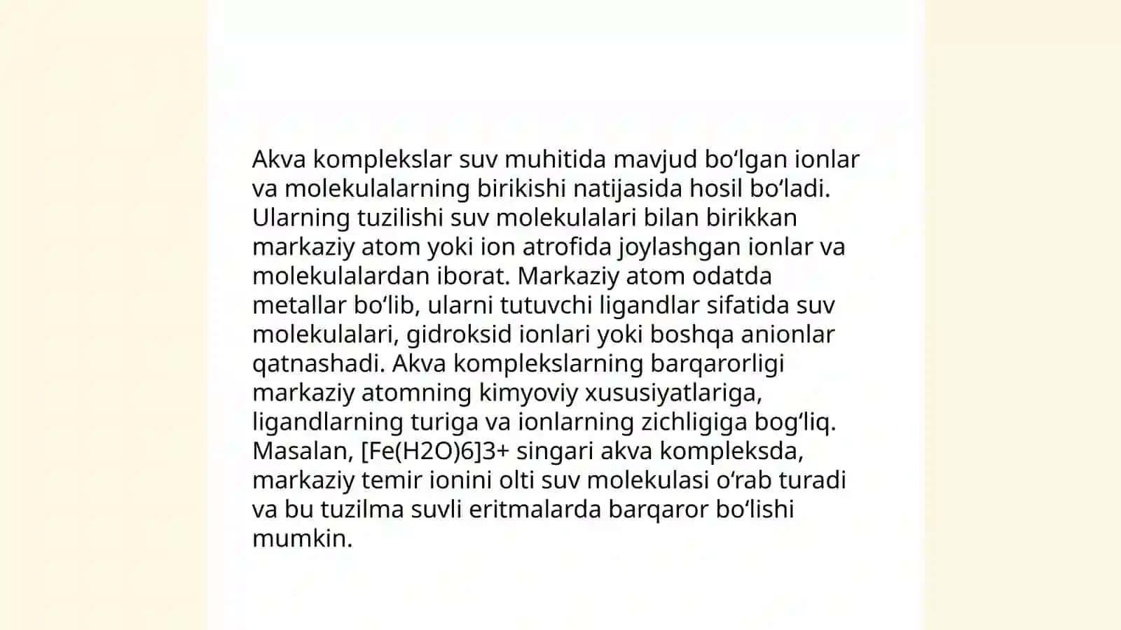 Akva komplekslarda gidrat izomeriyasini hosil qilish 4