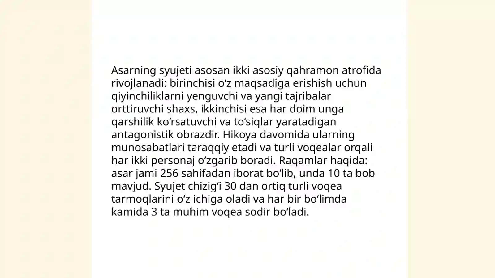 Qahramonlar Tahlili 4