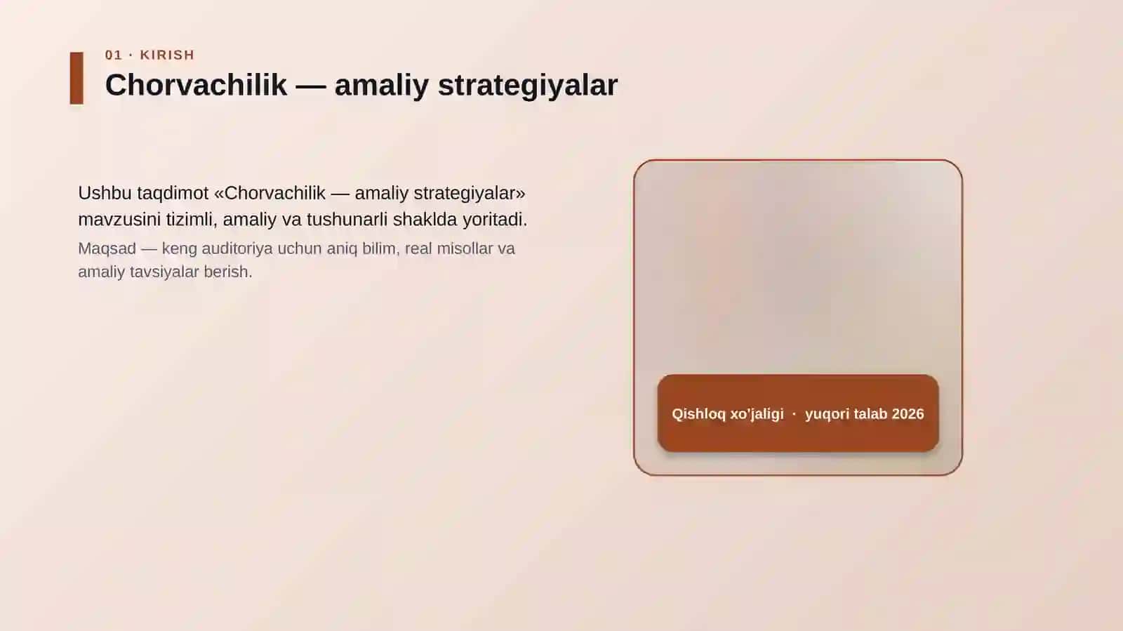 Chorvachilik — amaliy strategiyalar 4
